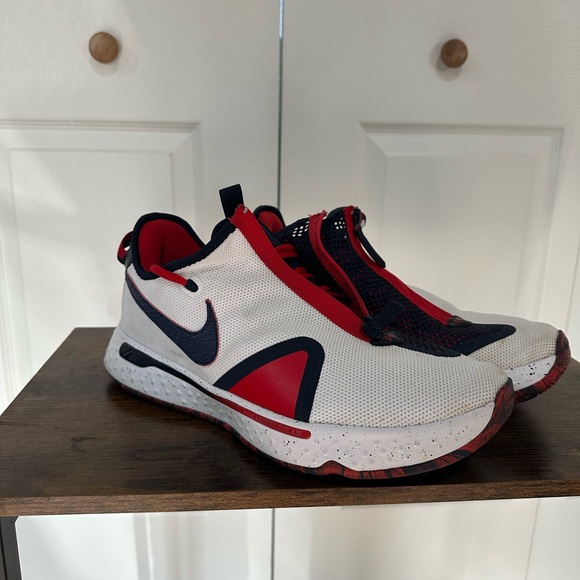 Nike Red and White Slip-On Sneakers - Picture 1 of 4